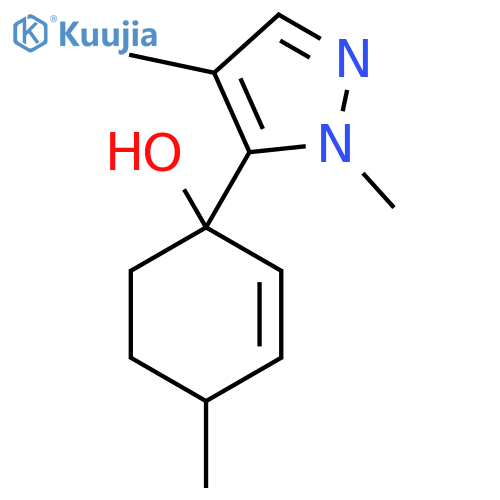 1-(1,4-dimethyl-1H-pyrazol-5-yl)-4-methylcyclohex-2-en-1-ol structure