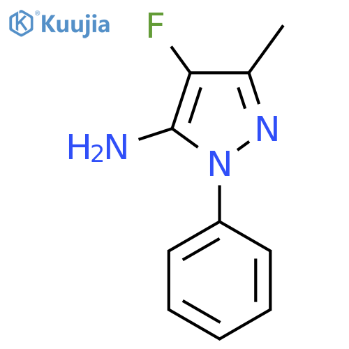 4-fluoro-3-methyl-1-phenyl-1H-pyrazol-5-amine structure