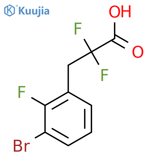3-(3-bromo-2-fluorophenyl)-2,2-difluoropropanoic acid structure