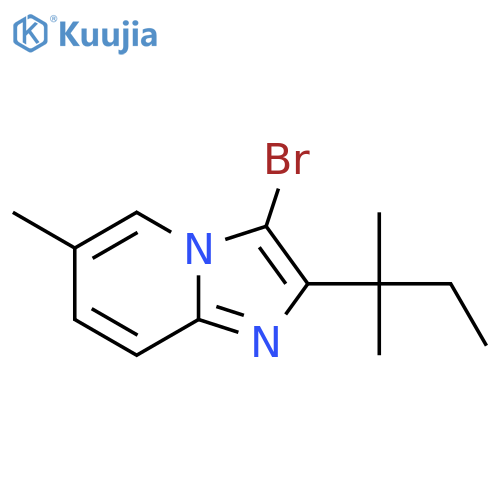3-bromo-6-methyl-2-(2-methylbutan-2-yl)imidazo1,2-apyridine structure