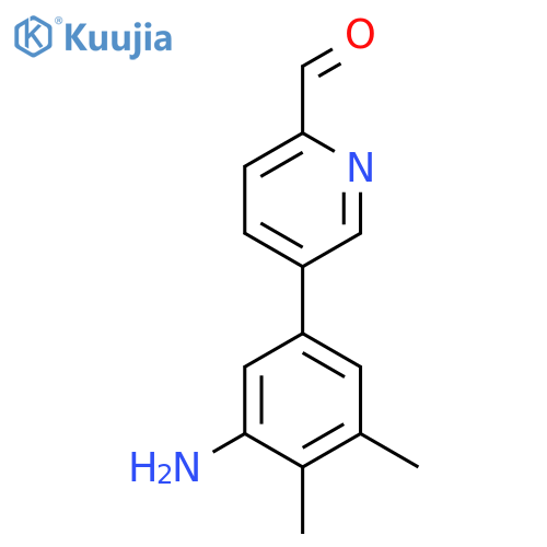 5-(3-Amino-4,5-dimethylphenyl)pyridine-2-carbaldehyde structure