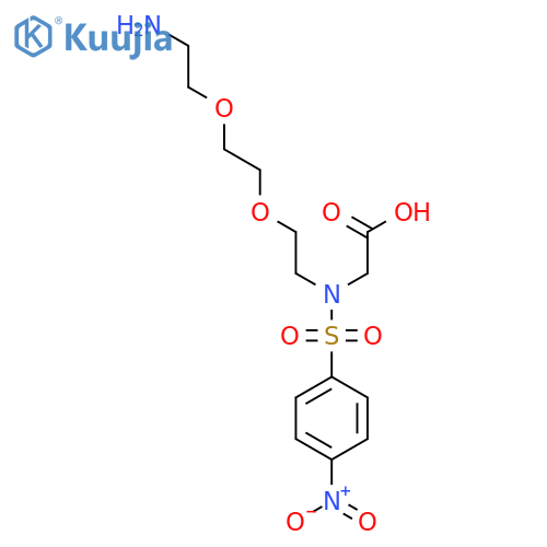 2-(N-{2-[2-(2-aminoethoxy)ethoxy]ethyl}-4-nitrobenzenesulfonamido)acetic acid structure