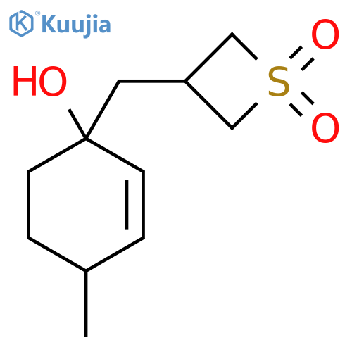 3-[(1-Hydroxy-4-methylcyclohex-2-en-1-yl)methyl]-1lambda6-thietane-1,1-dione structure