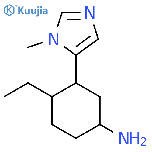 4-ethyl-3-(1-methyl-1H-imidazol-5-yl)cyclohexan-1-amine structure