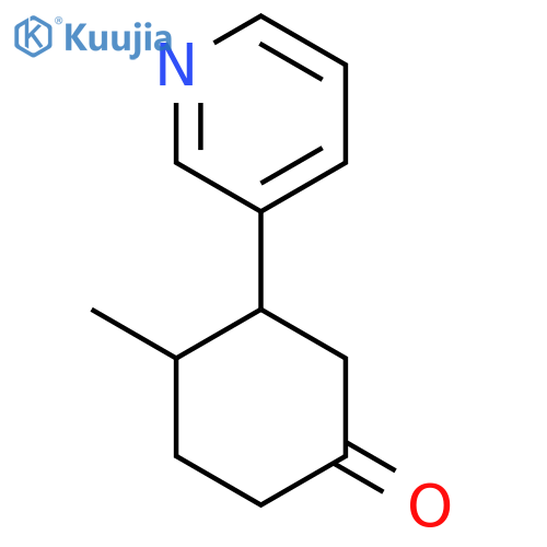 4-Methyl-3-(pyridin-3-yl)cyclohexan-1-one structure