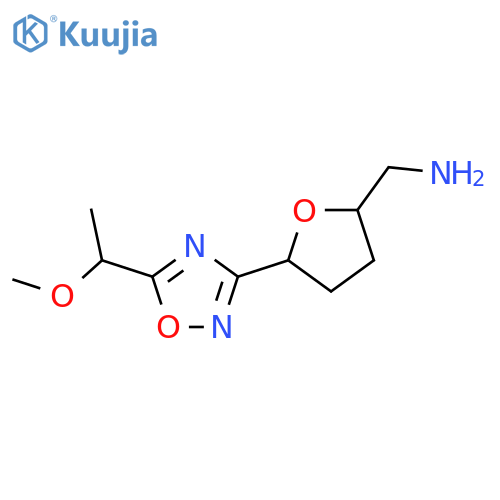 {5-[5-(1-Methoxyethyl)-1,2,4-oxadiazol-3-yl]oxolan-2-yl}methanamine structure