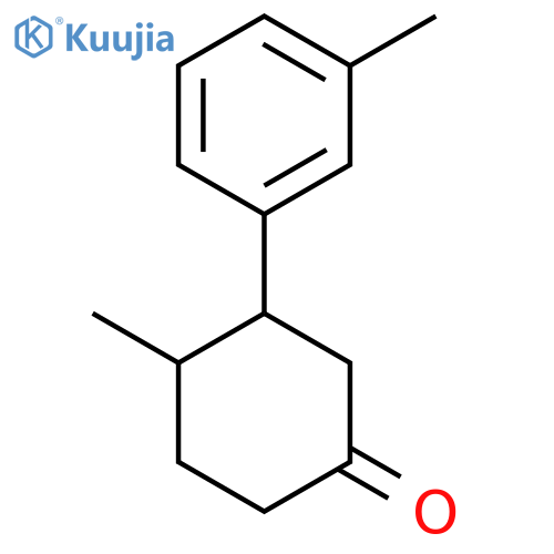 4-Methyl-3-(3-methylphenyl)cyclohexan-1-one structure