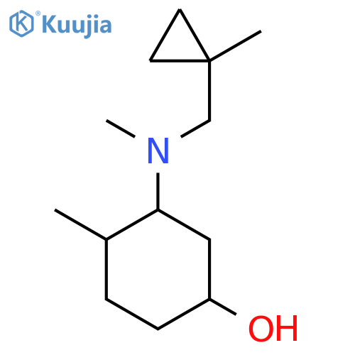 4-Methyl-3-{methyl[(1-methylcyclopropyl)methyl]amino}cyclohexan-1-ol structure
