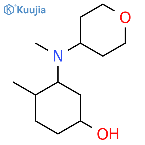 4-Methyl-3-[methyl(oxan-4-yl)amino]cyclohexan-1-ol structure