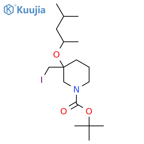 tert-butyl 3-(iodomethyl)-3-(4-methylpentan-2-yl)oxypiperidine-1-carboxylate structure