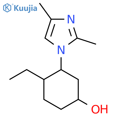 3-(2,4-dimethyl-1H-imidazol-1-yl)-4-ethylcyclohexan-1-ol structure