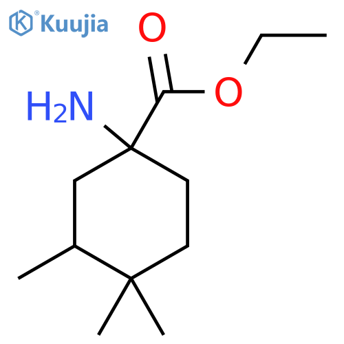 Ethyl 1-amino-3,4,4-trimethylcyclohexane-1-carboxylate structure