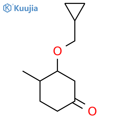 3-(Cyclopropylmethoxy)-4-methylcyclohexan-1-one structure