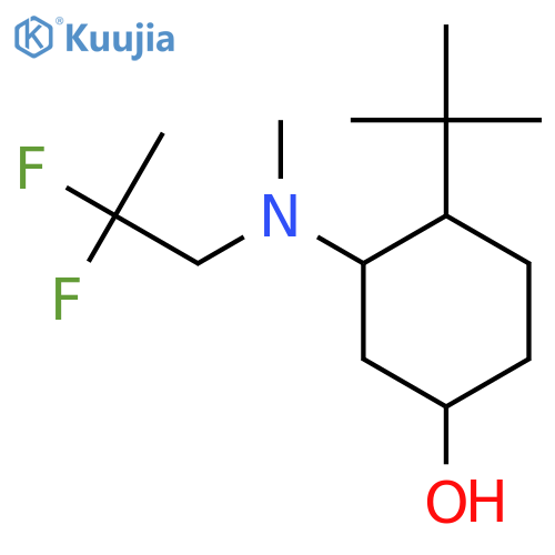 4-Tert-butyl-3-[(2,2-difluoropropyl)(methyl)amino]cyclohexan-1-ol structure