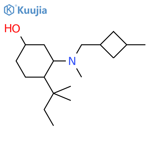 3-{Methyl[(3-methylcyclobutyl)methyl]amino}-4-(2-methylbutan-2-yl)cyclohexan-1-ol structure