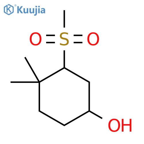 3-Methanesulfonyl-4,4-dimethylcyclohexan-1-ol structure