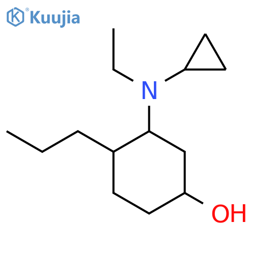 3-[Cyclopropyl(ethyl)amino]-4-propylcyclohexan-1-ol structure