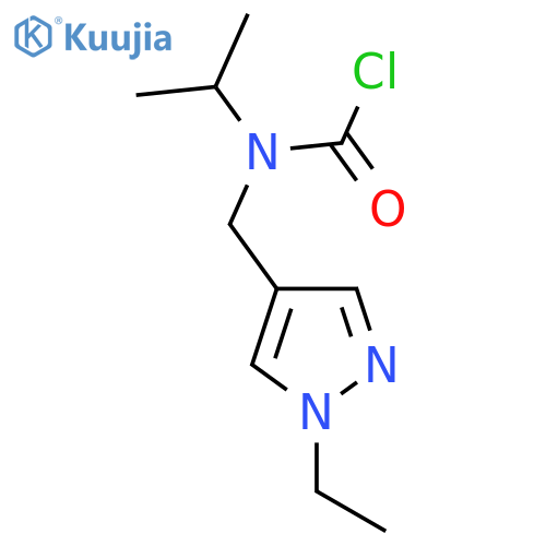 N-[(1-ethyl-1H-pyrazol-4-yl)methyl]-N-(propan-2-yl)carbamoyl chloride structure