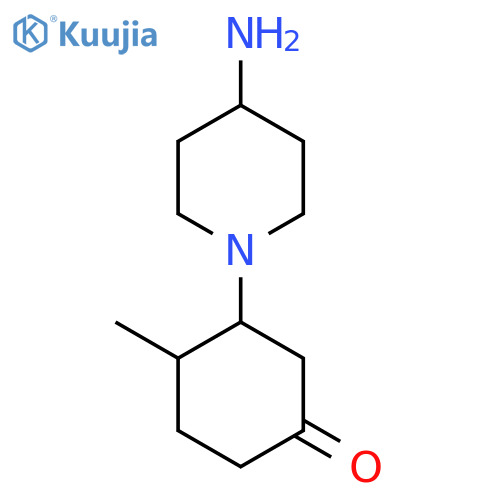 3-(4-Aminopiperidin-1-yl)-4-methylcyclohexan-1-one structure