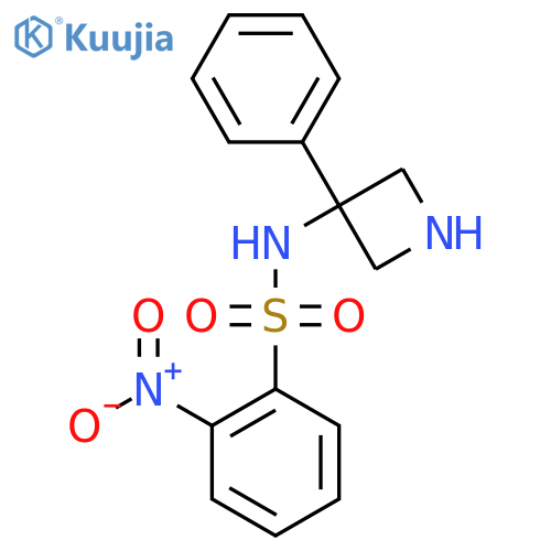 2-nitro-N-(3-phenylazetidin-3-yl)benzene-1-sulfonamide structure