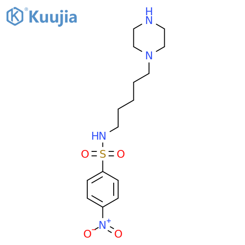 4-nitro-N-[5-(piperazin-1-yl)pentyl]benzene-1-sulfonamide structure