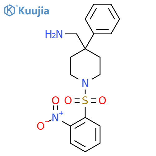 1-[1-(2-Nitrobenzenesulfonyl)-4-phenylpiperidin-4-yl]methanamine structure