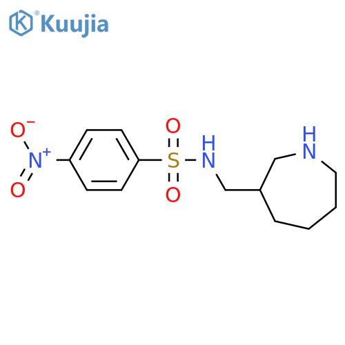 N-[(azepan-3-yl)methyl]-4-nitrobenzene-1-sulfonamide structure