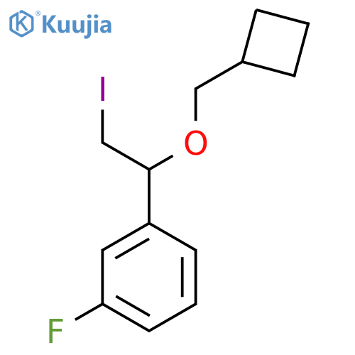 1-1-(cyclobutylmethoxy)-2-iodoethyl-3-fluorobenzene structure