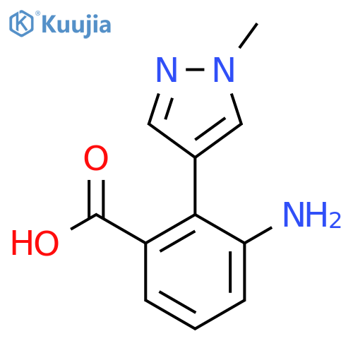 3-amino-2-(1-methyl-1H-pyrazol-4-yl)benzoic acid structure