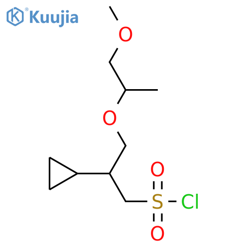 2-cyclopropyl-3-(1-methoxypropan-2-yl)oxypropane-1-sulfonyl chloride structure