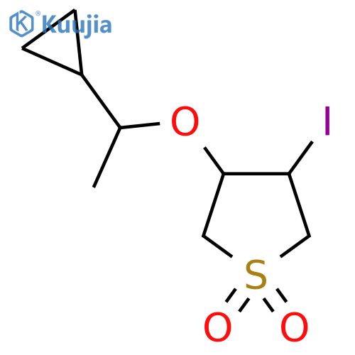 3-(1-cyclopropylethoxy)-4-iodo-1lambda6-thiolane-1,1-dione structure