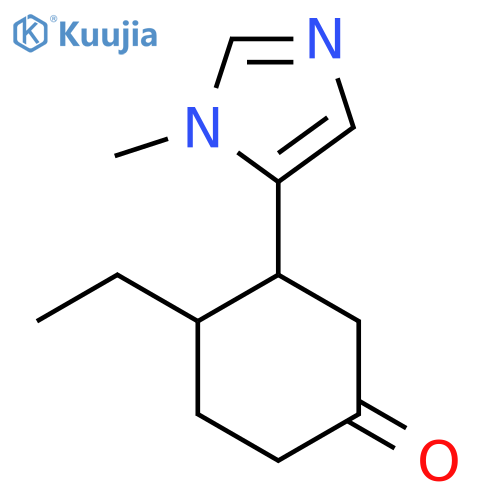4-ethyl-3-(1-methyl-1H-imidazol-5-yl)cyclohexan-1-one structure