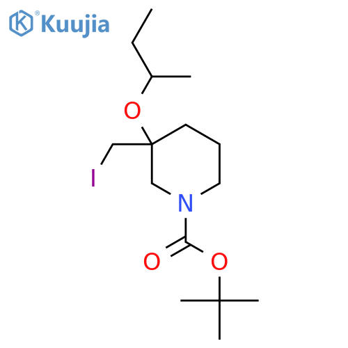 tert-butyl 3-(butan-2-yloxy)-3-(iodomethyl)piperidine-1-carboxylate structure