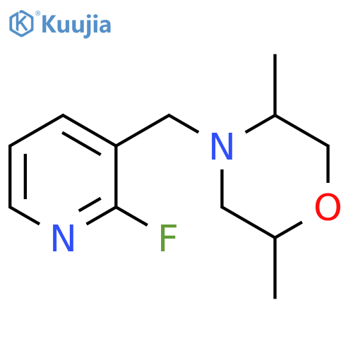 4-(2-fluoropyridin-3-yl)methyl-2,5-dimethylmorpholine structure
