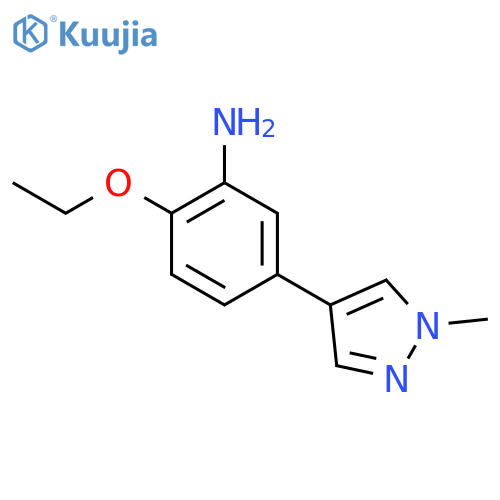2-ethoxy-5-(1-methyl-1H-pyrazol-4-yl)aniline structure