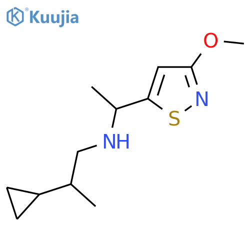 (2-cyclopropylpropyl)1-(3-methoxy-1,2-thiazol-5-yl)ethylamine structure