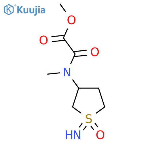 Methyl [(1-imino-1-oxo-1lambda6-thiolan-3-yl)(methyl)carbamoyl]formate structure