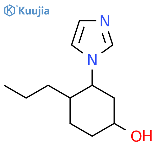 3-(1H-imidazol-1-yl)-4-propylcyclohexan-1-ol structure