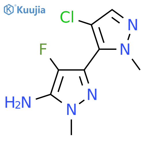3-(4-chloro-1-methyl-1H-pyrazol-5-yl)-4-fluoro-1-methyl-1H-pyrazol-5-amine structure
