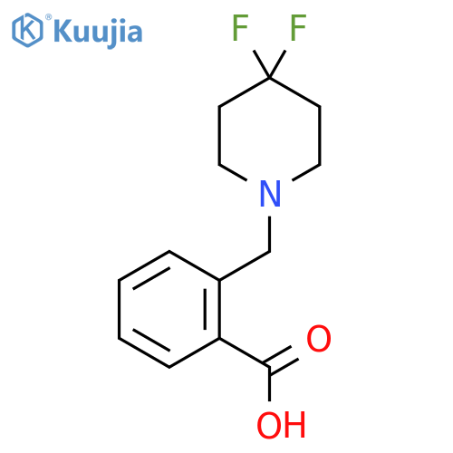 2-(4,4-difluoropiperidin-1-yl)methylbenzoic acid structure