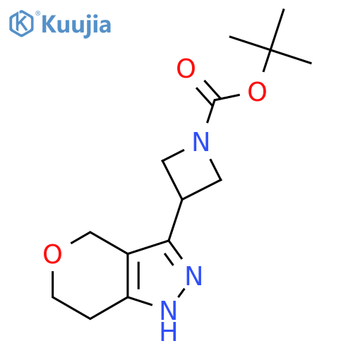 tert-butyl 3-{1H,4H,6H,7H-pyrano[4,3-c]pyrazol-3-yl}azetidine-1-carboxylate structure
