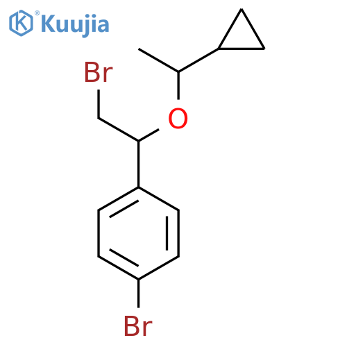 1-bromo-4-2-bromo-1-(1-cyclopropylethoxy)ethylbenzene structure