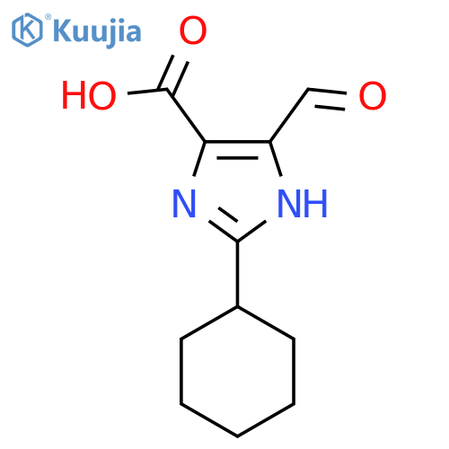 2-cyclohexyl-5-formyl-1H-imidazole-4-carboxylic acid structure