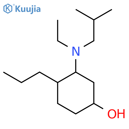 3-[Ethyl(2-methylpropyl)amino]-4-propylcyclohexan-1-ol structure