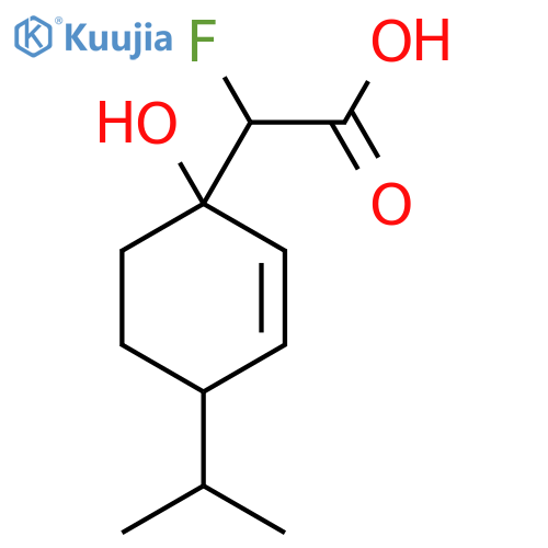2-Fluoro-2-[1-hydroxy-4-(propan-2-yl)cyclohex-2-en-1-yl]acetic acid structure