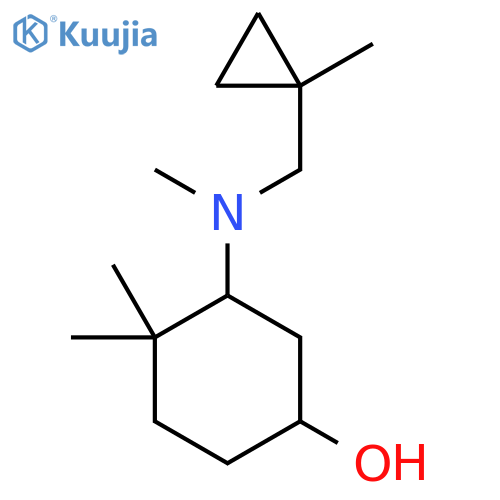 4,4-Dimethyl-3-{methyl[(1-methylcyclopropyl)methyl]amino}cyclohexan-1-ol structure
