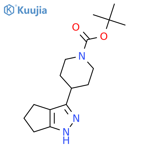 tert-butyl 4-{1H,4H,5H,6H-cyclopenta[c]pyrazol-3-yl}piperidine-1-carboxylate structure