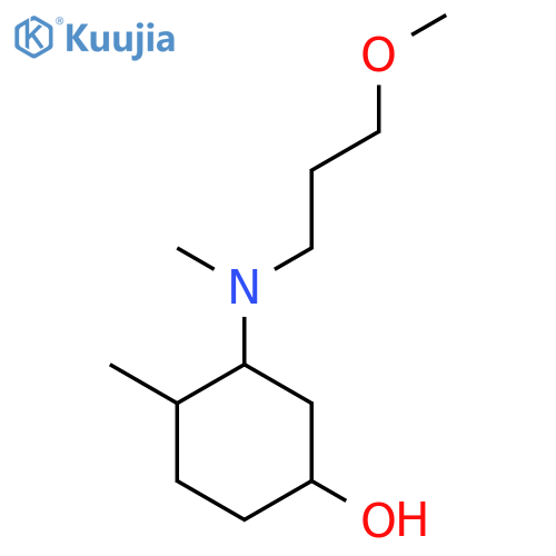 3-[(3-Methoxypropyl)(methyl)amino]-4-methylcyclohexan-1-ol structure