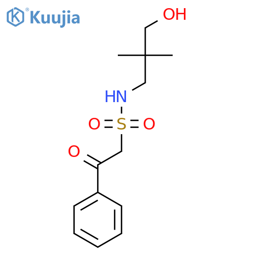 N-(3-hydroxy-2,2-dimethylpropyl)-2-oxo-2-phenylethane-1-sulfonamide structure