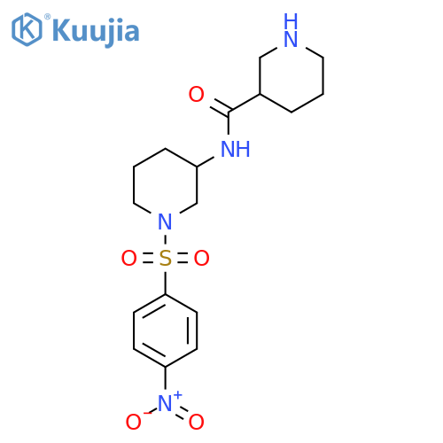 N-[1-(4-nitrobenzenesulfonyl)piperidin-3-yl]piperidine-3-carboxamide structure